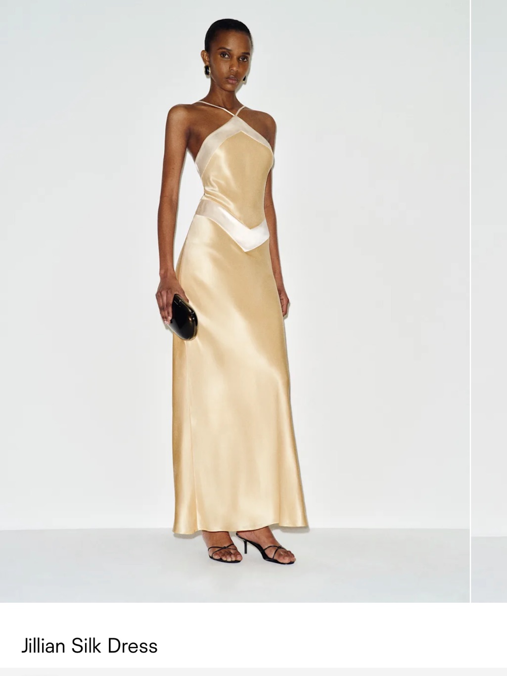 Reformation Jillian Silk Dress Yellow - Size 2